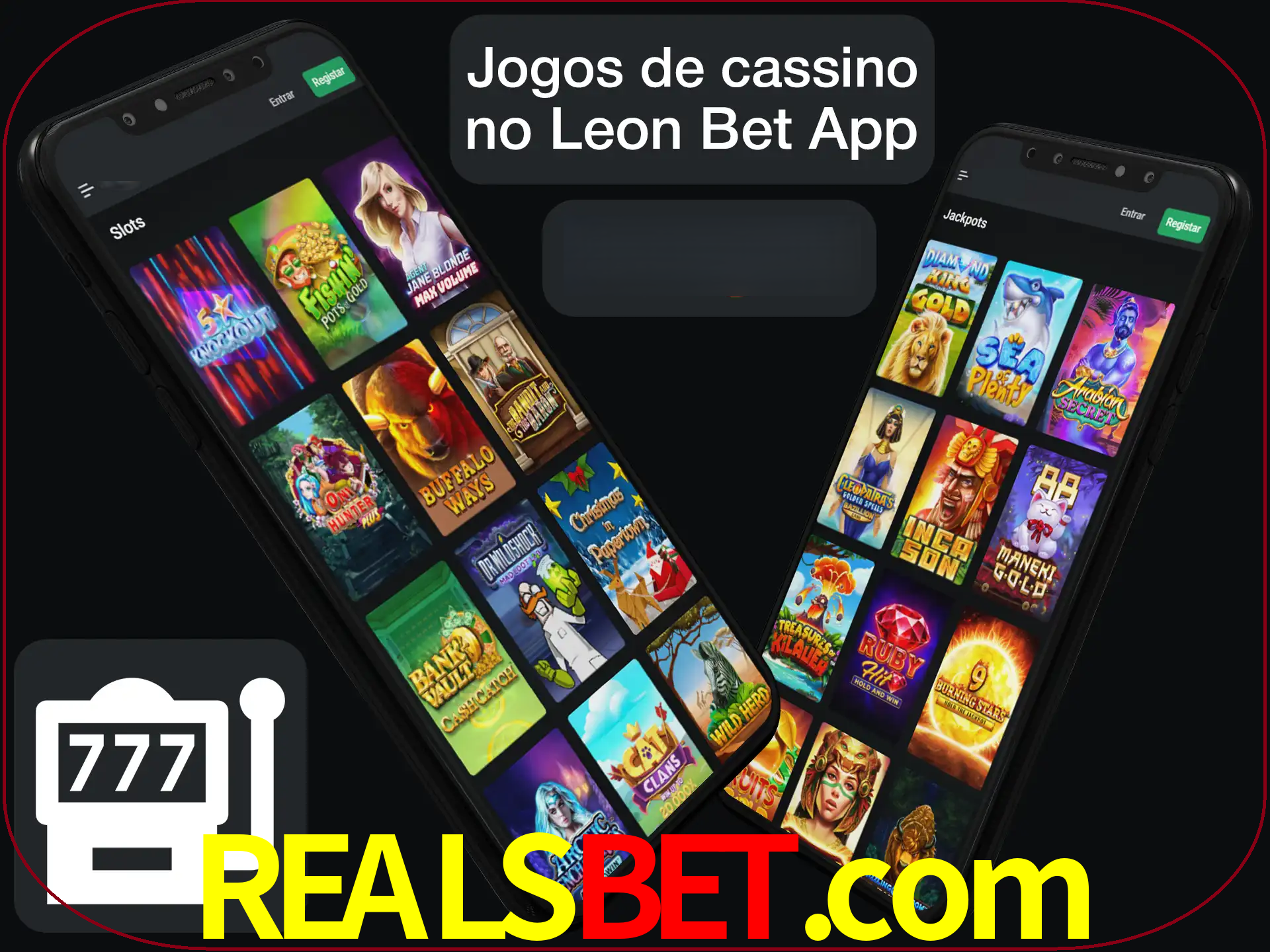 Escolha quais jogos de cassino jogar no app.