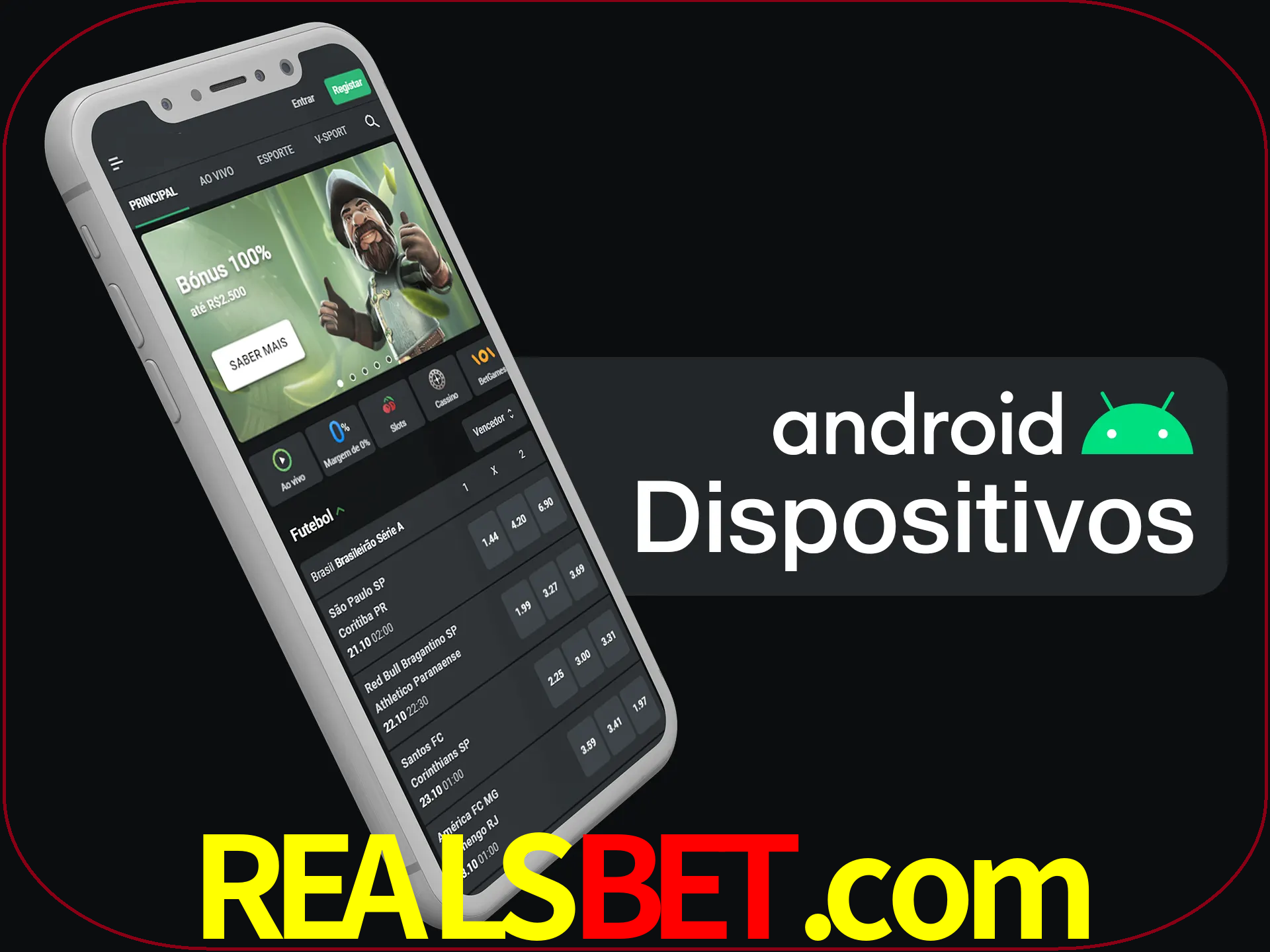 O aplicativo suporta a maioria de todos os dispositivos Android.