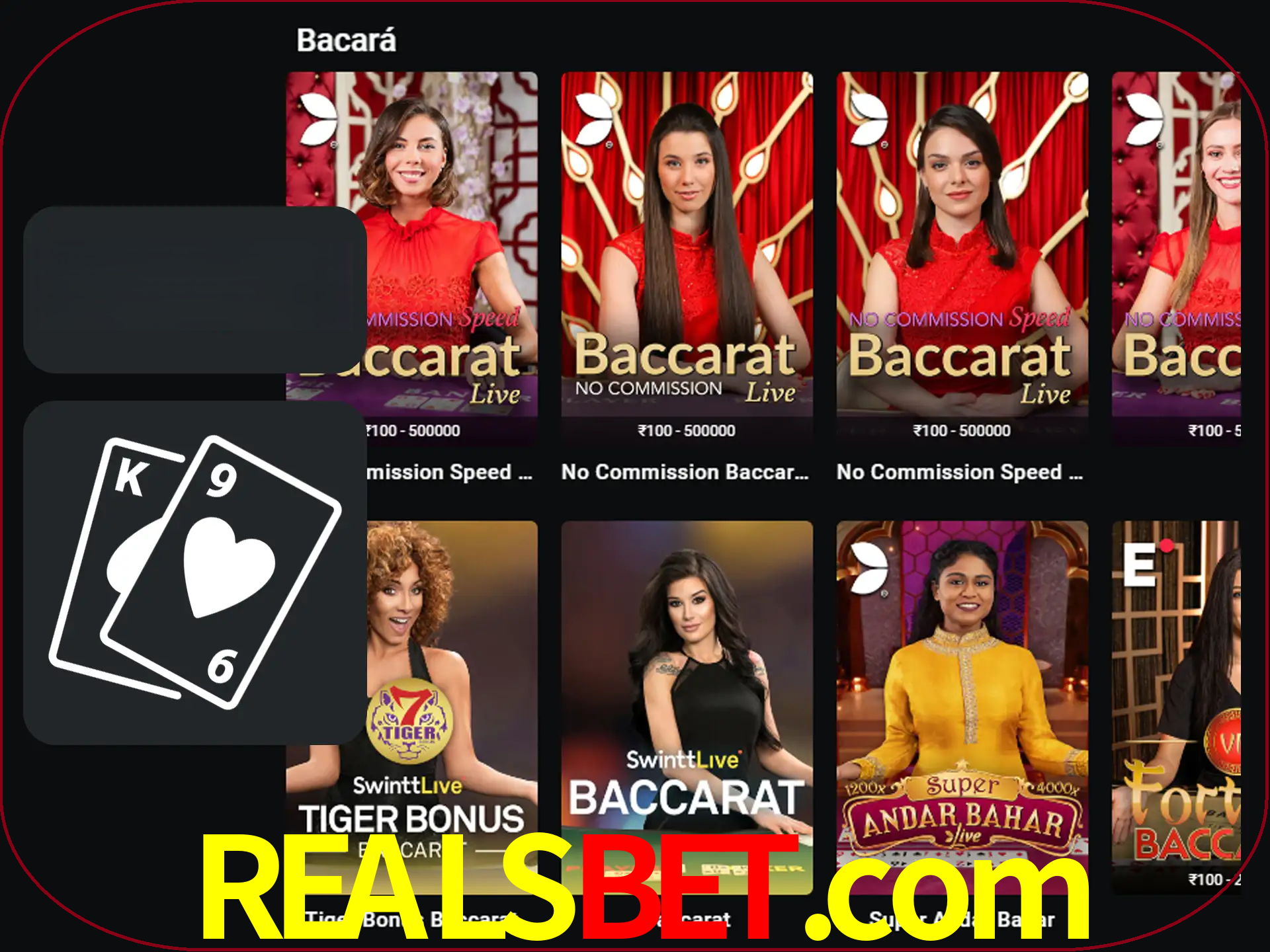 Ganhe muito dinheiro jogando jogos de bacará.