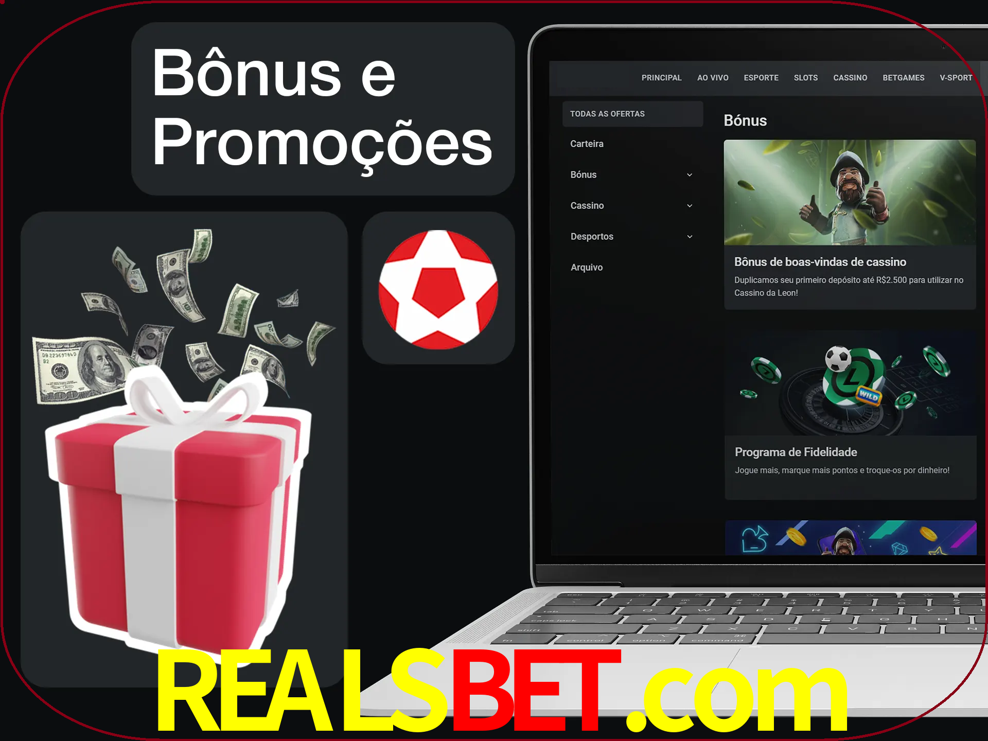 Verifique se há novos bônus e promoções.