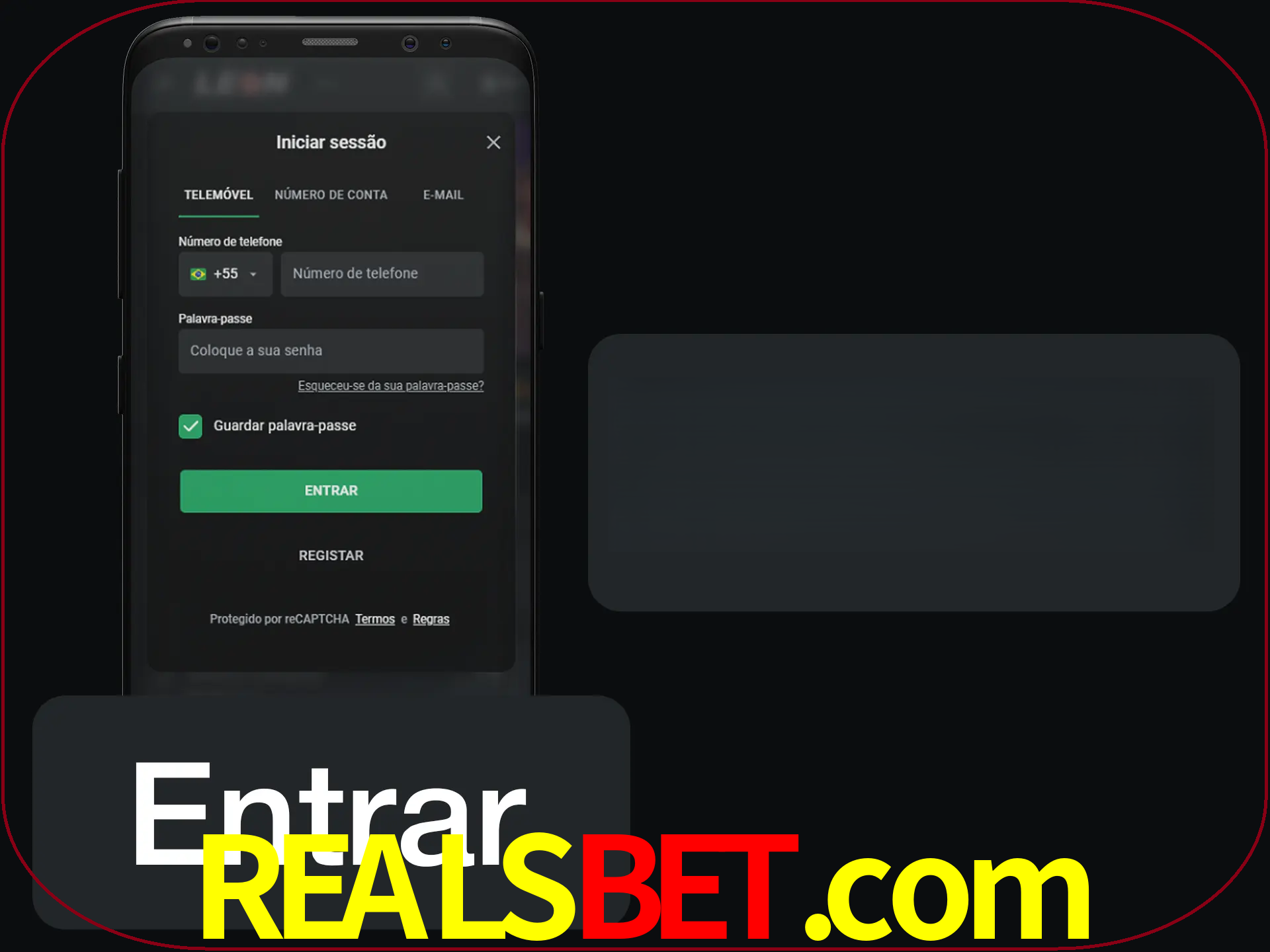 Faça o login para começar a apostar e jogar no cassino.
